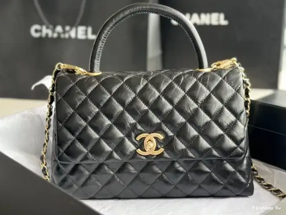 First Bag Ru BAG CHANEL LARGE FLAP HANDLE WITH TOP 0628